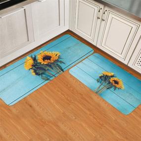 img 3 attached to SUN Shine Sunflowers Kitchen Декоративный коврик для двери