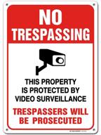 🚫 trespassing a82 321al protected surveillance sign logo