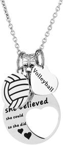 img 3 attached to Volleyball Necklace for Girls and Women – Sporty Jewelry for Volleyball Enthusiasts