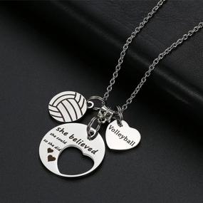 img 2 attached to Volleyball Necklace for Girls and Women – Sporty Jewelry for Volleyball Enthusiasts