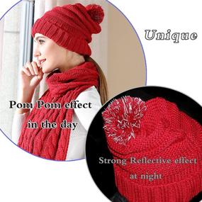 img 2 attached to Warm Scarf Glove Hat Beanie Women's Accessories for Scarves & Wraps