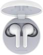 🎧 lg tone free fn4 - true wireless bluetooth earbuds with meridian sound: hypoallergenic ear gels, noise reduction, and dual microphone for work/home office (white) logo