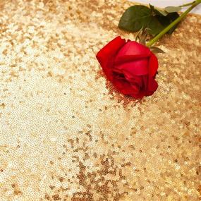 img 1 attached to 🎉 Charoama Glitter Gold Sequin Table Runner - 12x72 Inch Sparkly Gold Table Runner | Ideal for Parties, Weddings, Bridal Showers, Baby Showers, Birthdays | Event Supplies & Decorations