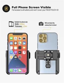 img 2 attached to 🚲 Grefay Bike Phone Mount: Universal Motorcycle Handlebar Phone Holder with Quick Release, Anti Shake Clamp for Road Bike/MTB/Scooter - 360 Rotation, Fits 3.5-7.0 inches Smartphone