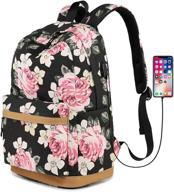 delapuy waterproof backpack charging flower1 black backpacks in laptop backpacks logo