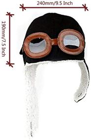 img 1 attached to 🧢 Cozy CTKcom Kids 2-Pack Pilot Aviator Fleece Hat Cap with Earmuffs (Coffee+Black) - Warm and Stylish!