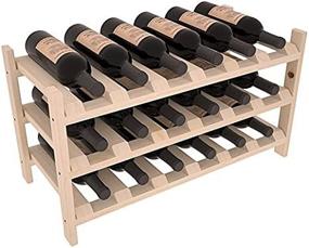 img 1 attached to 🍷 Pine Stackable Wine Racks America - Unstained, 18 Bottle Capacity