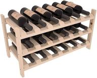 🍷 pine stackable wine racks america - unstained, 18 bottle capacity логотип