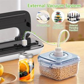 img 1 attached to 🔒 Adjustable Suction Vacuum Sealer Machine for Food Preservation - One-Touch Operation, Dry & Moist Modes, Ideal for Food Sealing