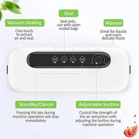 img 2 attached to 🔒 Adjustable Suction Vacuum Sealer Machine for Food Preservation - One-Touch Operation, Dry & Moist Modes, Ideal for Food Sealing