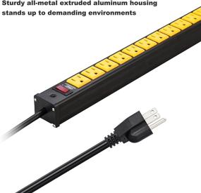 img 1 attached to 🔌 CRST 12-Outlet Heavy-Duty Power Strip - UL Listed for Kitchen, Office, School - 15 Amps, 15-Foot Power Cord