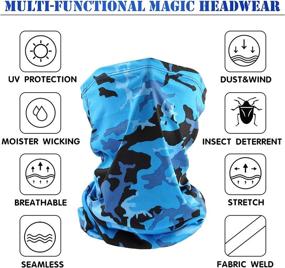 img 3 attached to 6 PCS Outdoor Sun UV Protection Face Mask Neck Gaiter: Stay Protected, Stylish, and Breathable with Windproof Scarf Bandanas!