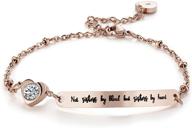 🎁 odladm step sister bracelet: a heartfelt gift of stainless steel for your beloved sister in law's birthday logo