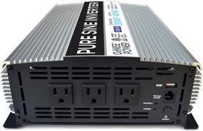 img 1 attached to 💡 GoWISE Power PS1003: 2000W Pure Sine Wave Inverter w/ 3 AC Outlets, 1 USB Port, Remote Switch & 2 Battery Cables - 4000W Peak (Grey)