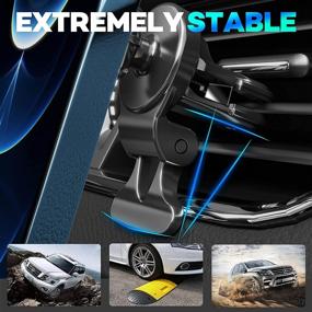 img 1 attached to 🚗 Крепкая держатель для автомобиля Quarble Ultimate Stable Air Vent: совместим с Magsafe для iPhone 13/12 Series - 360° регулируемый, не нужно металлической пластины.