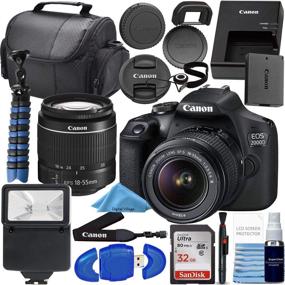 img 4 attached to 📷 Canon EOS 2000D / Rebel T7 DSLR Camera Bundle: 18-55mm F/3.5-5.6 III Lens + SanDisk 32GB SD Card + Flash and More!