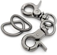 🦞 craftmemore lobster claw clasps trigger snap hooks 1.25" x 0.5" lanyard swivel clip with d-rings - set of 10 - gunmetal logo