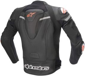 img 1 attached to Alpinestars Men's Missile Igntion Leather Motorcycle Jacket Tech-Air Compatible, Black, Size 50: Premium Gear for Enhanced Safety and Style