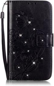 img 4 attached to PHEZEN Rhinestone Diamond Embossed Butterfly Portable Audio & Video