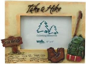 img 1 attached to 🏕️ 8-inch Take a Hike Photo Frame, Fits 4x6" Pictures