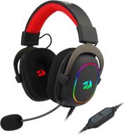 🎧 гарнитура redragon h510 zeus-x rgb с подключением по проводу для игр - объемный звук 7.1 - драйверы аудио 53 мм с амбушюрами из памяти и покрытием из прочной ткани - многофункциональные наушники для разных платформ - питание через usb для пк/ps4/ns. логотип