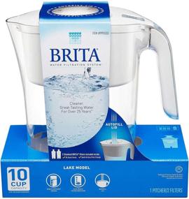 img 1 attached to 💧 Cleanse and Quench with Brita Lake Model White 10 Cup Water Filter Pitcher