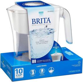 img 2 attached to 💧 Cleanse and Quench with Brita Lake Model White 10 Cup Water Filter Pitcher