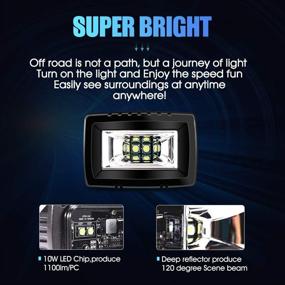 img 3 attached to Enhance Your Off-Road Adventure with the 4WDKING LED Light Scene Beam - 2 Inch 20W Wide Angle Light Bar