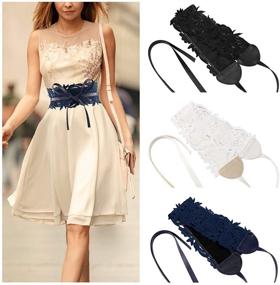 img 2 attached to Ayliss Womens Bowknot Corset Leather Women's Accessories in Belts