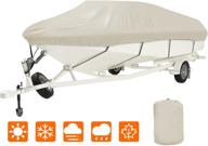 🛥️ heavy duty waterproof boat cover - marine grade bass boat cover for 17-19 ft v-hull, tri-hull pro-style fishing runabout - trailerable with windproof straps & storage bag логотип
