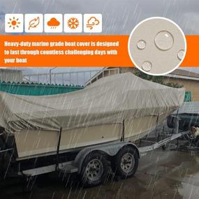 img 2 attached to 🛥️ Heavy Duty Waterproof Boat Cover - Marine Grade Bass Boat Cover for 17-19 ft V-Hull, TRI-Hull Pro-Style Fishing Runabout - Trailerable with Windproof Straps & Storage Bag