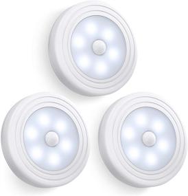 img 4 attached to 3-Pack Battery Operated LED Motion Sensor Lights for Staircase, Closet, Wall, Stick Anywhere - Ideal for Hallway, Bathroom, Bedroom, Kitchen, Cabinet - Easy Installation, Energy Efficient