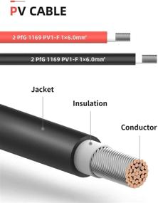 img 1 attached to 🔌 JHBOX 10AWG 20ft Solar Cable Connector: Extend Solar Panels Effortlessly with Male and Female Connectors, TUV Certified for Commercial Roof and Housing, Includes Panel Adaptor Kit - DIY Solar Panel Kits!