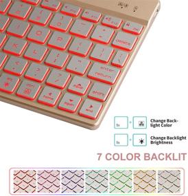 img 3 attached to 📱 Ipad Pro 11 Case with Keyboard 2018 1st Gen - Backlit Keys/Bluetooth/Wireless, Slim Folio, Pencil Charging, Auto Sleep/Wake - Rose Gold