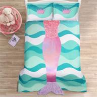 🧜 lush decor mermaid ruffle comforter set – twin size, pink/purple delight logo