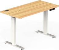 🪑 shw electric height adjustable standing desk - 48 x 24 inches: light cherry finish logo