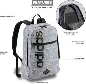 img 3 attached to 🎒 Black and White Adidas Court Backpack - Perfect Casual Daypack
