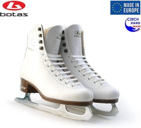 img 1 attached to ⛸️ European Made Botas Figure Ice Skates Models 325, 829, 326 for Women, Girls, Kids - Sabrina Blades - White Color