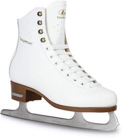 img 4 attached to ⛸️ European Made Botas Figure Ice Skates Models 325, 829, 326 for Women, Girls, Kids - Sabrina Blades - White Color