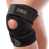 🏋️ neopromedical professional knee brace - compression sleeve support for men and women with side stabilizers - breathable elasticated pad for running and hiking - 1 pc логотип