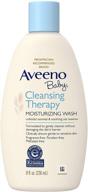 👶 aveeno baby cleansing therapy moisturizing wash with soothing natural colloidal oatmeal for sensitive skin - hypoallergenic, paraben and phthalate-free, 8 fl. oz - enhance seo! logo