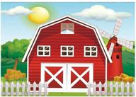 funnytree cartoon red farm animals party backdrop: a perfect photography decoration for children's birthday celebrations! logo