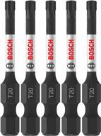 🔧 bosch itt20205 impact tough torx #20 power bits - 5 pc. set for ultimate versatility logo