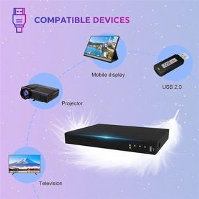 img 1 attached to 📀 2021 New Blu-ray Disc Player: HD 1080P DVD Player for TV with PAL NTSC System, HDMI & AV Cables, Remote - Supports USB Flash Drive & HDD up to 128G