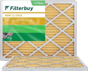 img 4 attached to 🌬️ Filterbuy GOLD MERV 11 24x30x1 Air Filter, Pleated HVAC AC Furnace Filters (2-Pack)