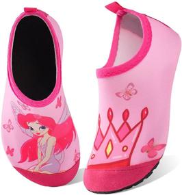 img 4 attached to 👣 Non-Slip Kids Water Shoes: Quick-Dry Aqua Socks for Beach, Swim, and Walking