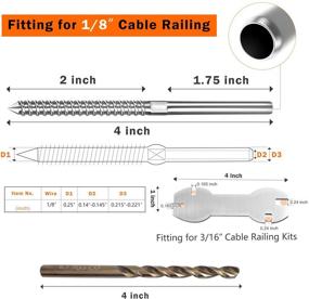 img 3 attached to 🔩 48-Pack T316 Stainless Steel Swage Lag Screws for 1/8" Cable Railing Kit - Left and Right, Ideal for Wood Post, Stair and Deck Railing, Easy DIY Baluster Installation with Decking Railing Hardware