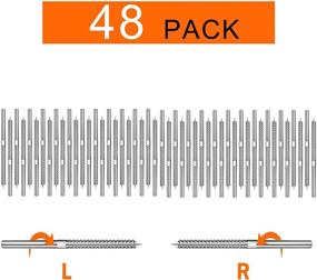 img 2 attached to 🔩 48-Pack T316 Stainless Steel Swage Lag Screws for 1/8" Cable Railing Kit - Left and Right, Ideal for Wood Post, Stair and Deck Railing, Easy DIY Baluster Installation with Decking Railing Hardware