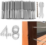 🔩 48-pack t316 stainless steel swage lag screws for 1/8" cable railing kit - left and right, ideal for wood post, stair and deck railing, easy diy baluster installation with decking railing hardware логотип