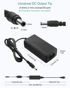 img 2 attached to 💡 ALITOVE DC 12V 5A Power Supply Adapter Converter Transformer AC 100-240V Input with 5.5x2.1mm DC Output Jack for 5050 3528 LED Strip Module Light